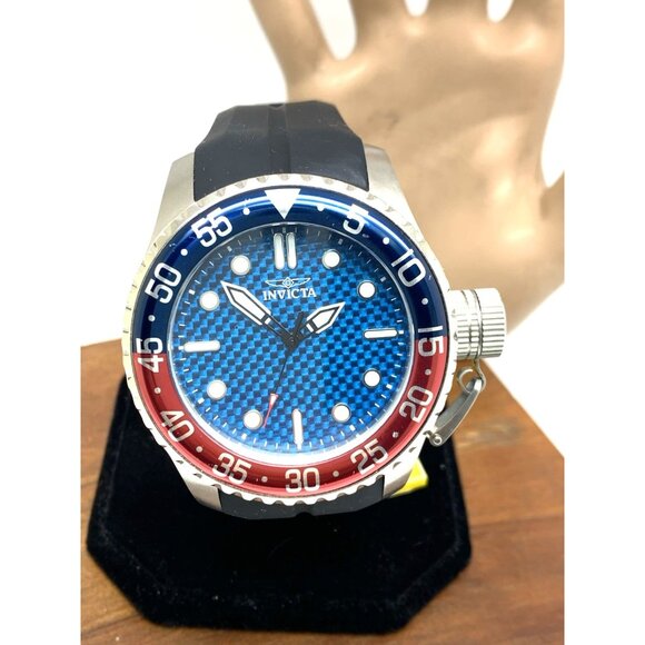 Invicta Mens Watch 35658 Pro Diver Quartz Blue Dial Pepsi Bezel Rubber Band 50mm - Picture 14 of 15